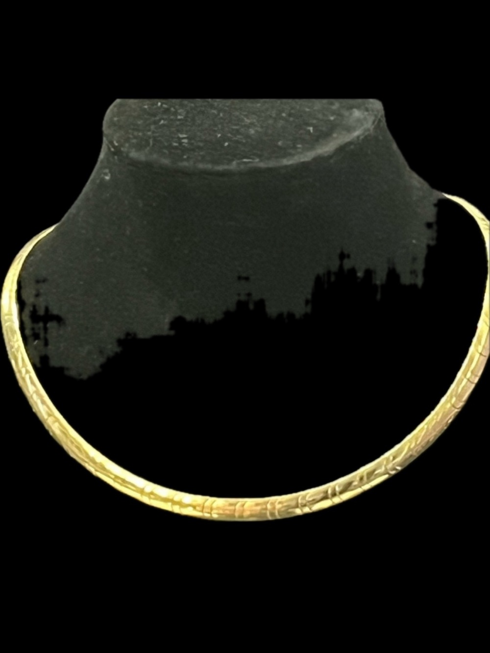 18k Gold Technibond mirrored dome omega polished flexible necklace vintage HSN